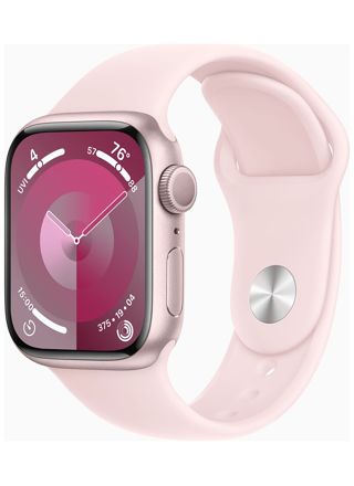 Apple Watch Series 9 GPS 41mm Pink Aluminium Case with Light Pink Sport Band - S/M MR933KS/A