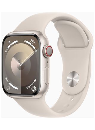 Apple Watch Series 9 GPS + Cellular 41mm Starlight Aluminium Case with Starlight Sport Band - S/M MRHN3KS/A