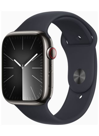 Apple Watch Series 9 GPS + Cellular 45mm Graphite Stainless Steel Case with Midnight Sport Band - M/L MRMW3KS/A