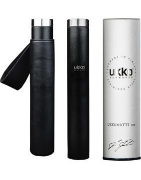 Ukkomatti 100 Svart Damask plunta med lederhölje