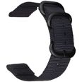 Tiera svart nylon armband