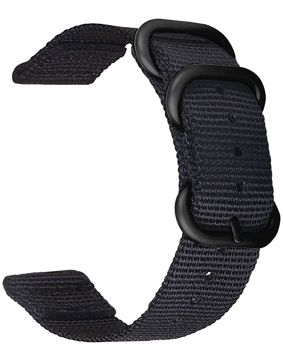 Tiera svart nylon armband