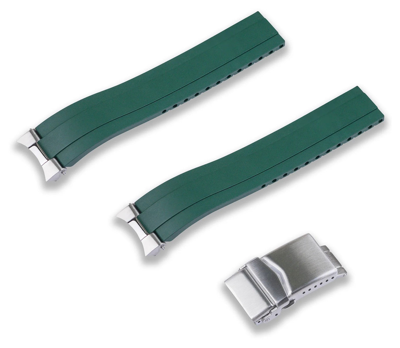 Crafter Blue grön gummiarmband för Seiko Speedtimer modeler MX03-813