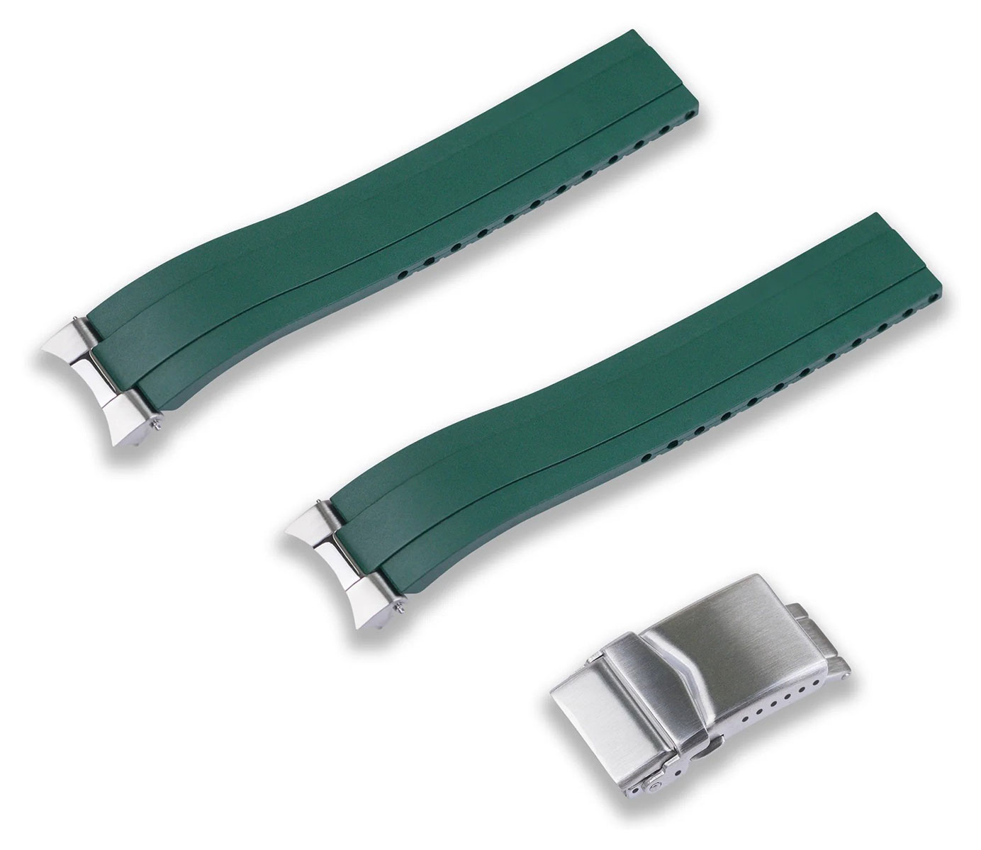 Crafter Blue grön gummiarmband för Seiko Speedtimer modeler MX03-911