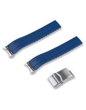 Crafter Blue blå gummiarmband för Seiko 1965 Heritage Diver modeler MX03-143