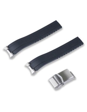 Crafter Blue svart gummiarmband för Seiko 1965 Heritage Diver modeler MX03-143