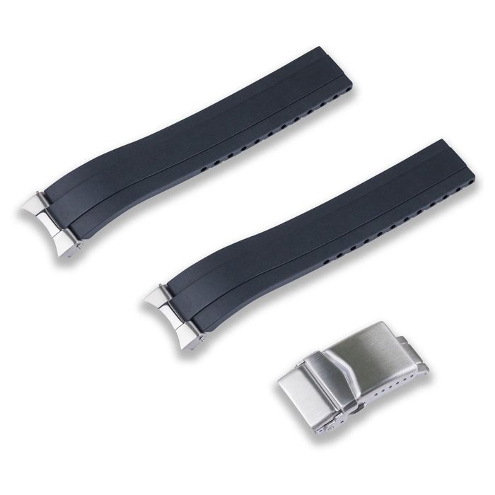Crafter Blue svart gummiarmband för Seiko Speedtimer modeler MX03-813 main product photo