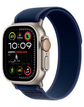 Apple Watch Ultra 2 GPS + Cellular 49mm Natural Titanium Case with Blue Trail Loop MX4L3KS/A