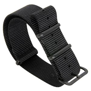 Tiera svart NATO-armband - Svart PVD spänne och ringar main product photo