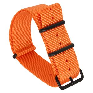 Tiera orange NATO-armband - Svart PVD spänne och ringar main product photo