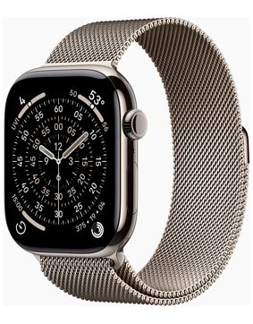 Apple Watch Series 11 GPS + Cellular 46mm Natural Titanium Case with Natural Milanese Loop MFD04QN/A