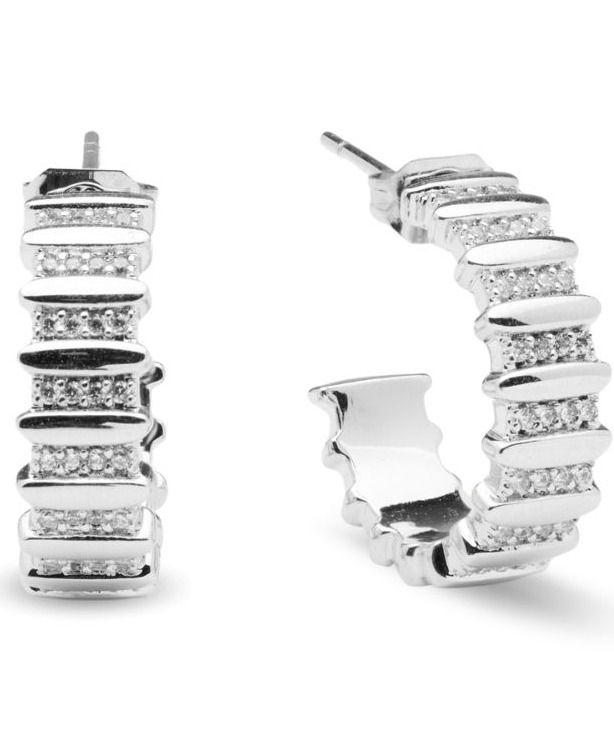 Sparv Night Vibe silverfärgade creolörhängen 1860201