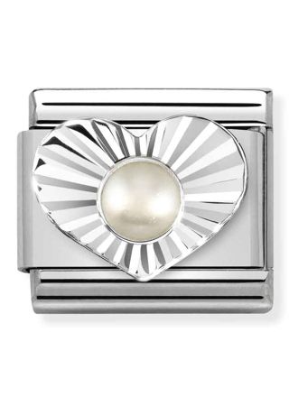Nomination Classic Silvershine White Pearl 330508/13