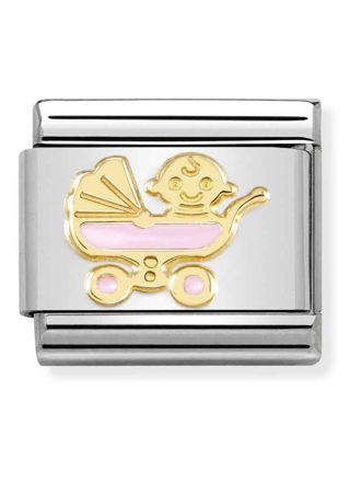 Nomination Classic Gold Pink Baby Carriage 030272/60