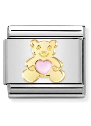 Nomination Classic Gold Pink Bear 030272/64