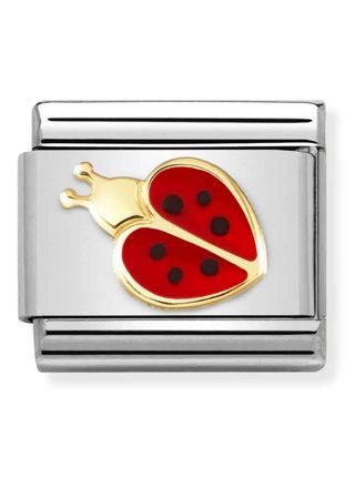 Nomination Classic Gold Ladybug Red 030272/69