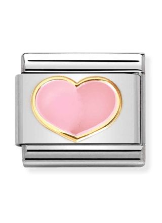 Nomination Classic Gold Pink heart berlock 030283/21