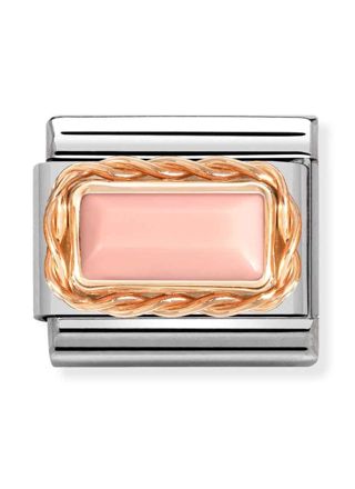 Nomination Classic Rose Gold Buguette Stone Pink Coral berlock 430512/10