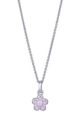 Nordahl Jewellery barn blomma pink halsband 216 325