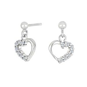 Nordahl Jewellery barn hjärt vit örhängen 325 179 main product photo