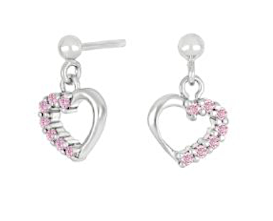 Nordahl Jewellery barn hjärt pink örhängen 325 181