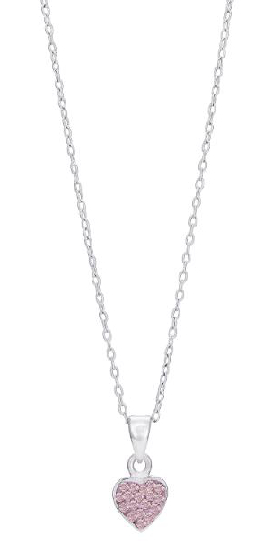 Nordahl Jewellery barn pink hjärt halsband 825 164