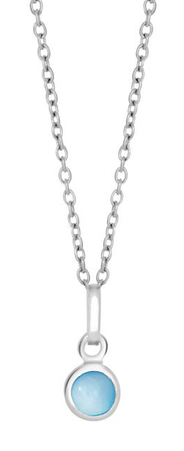 Nordahl Jewellery barn blå pärlemor halsband 869 153