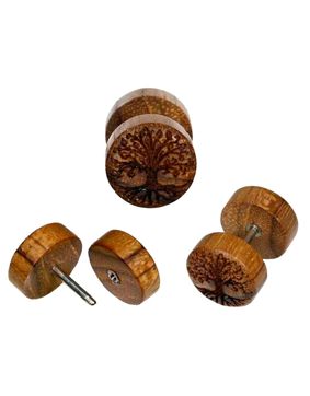 Northern Viking Jewelry Teak Wood Tree Of Life örhängen NVJKK001