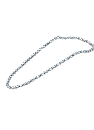 Lykka Strong pärlhalsband grå 50cm