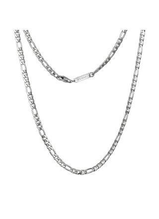 Lykka Strong silverfärgat Figaro kedjehalsband 50 cm