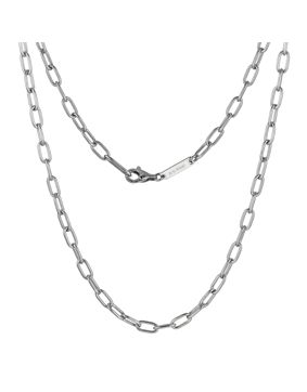Lykka Strong silverfärgat paperclip kedjehalsband 50 cm