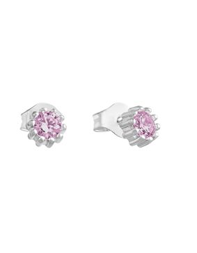 Lempikoru Bud solitär stiftorhangen 4 mm silver pink platinerat 33 079 06 000