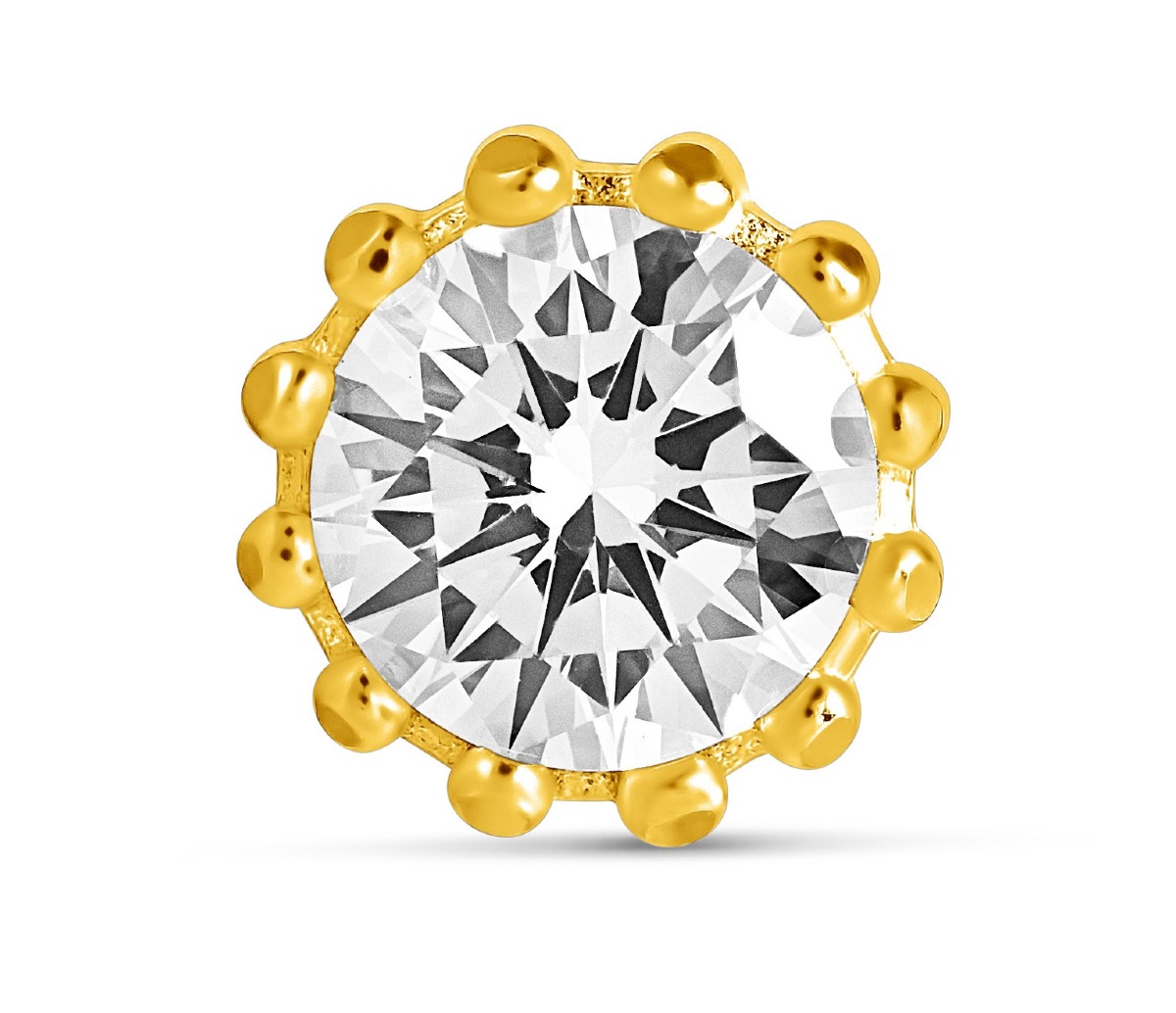 Lempikoru Bud stiftörhänge vit förgylld 5307601000