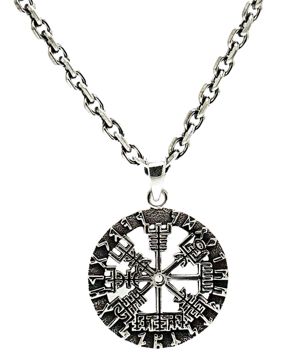 Northern Viking Jewelry Vegvisir Rune Circle hänge NVJ-H-RS040