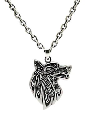 Northern Viking Jewelry Fenrir Wolf hänge NVJ-H-RS044