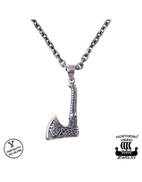 Northern Viking Jewelry Valknut Axe hänge NVJ-H-RS055