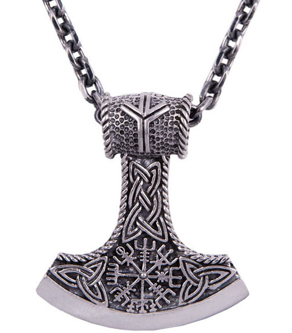 Northern Viking Jewelry Algiz Axehead hänge i silver NVJ-H-RS059