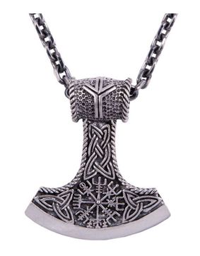 Northern Viking Jewelry Algiz Axehead hänge i silver NVJ-H-RS059
