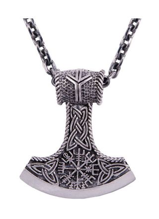 Northern Viking Jewelry Algiz Axehead hänge i silver NVJ-H-RS059