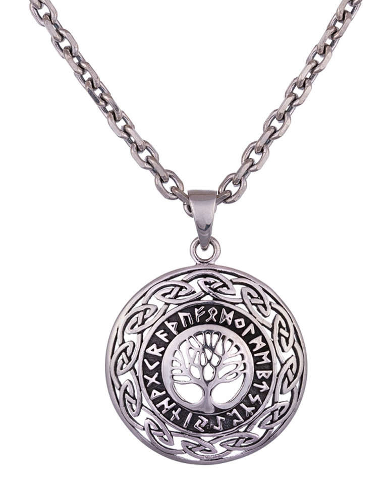 Northern Viking Jewelry Tree Of Life Viking Runes silver berlock NVJ-H-RS072