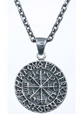 Northern Viking Jewelry Vegvisir compass hänge i silver NVJ-H-RS002