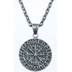 Northern Viking Jewelry Vegvisir compass hänge i silver NVJ-H-RS002