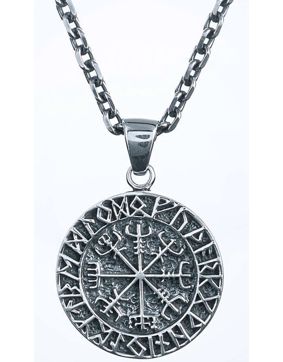 Northern Viking Jewelry Vegvisir compass hänge i silver NVJ-H-RS002