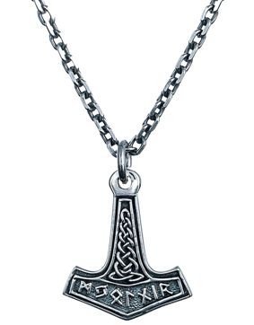 Northern Viking Jewelry Futhark Rune Thor's Hammer hänge NVJ-H-RS013
