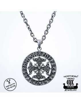 Northern Viking Jewelry Four Thor's Hammer hänge NVJ-H-RS030