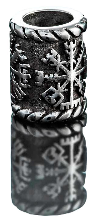 Northern Viking Jewelry Vegvisir skäggsmycke NVJHE007