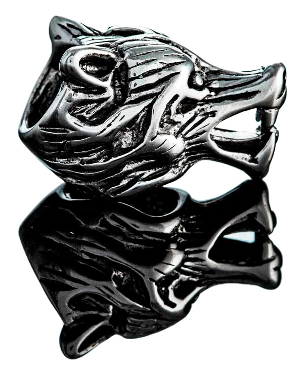 Northern Viking Jewelry NVJHE009 skäggsmycke Wolf Head
