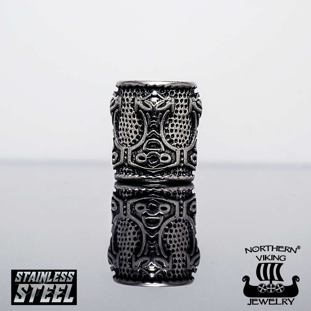 Northern Viking Jewelry Mjölnir skäggsmycke NVJHE012