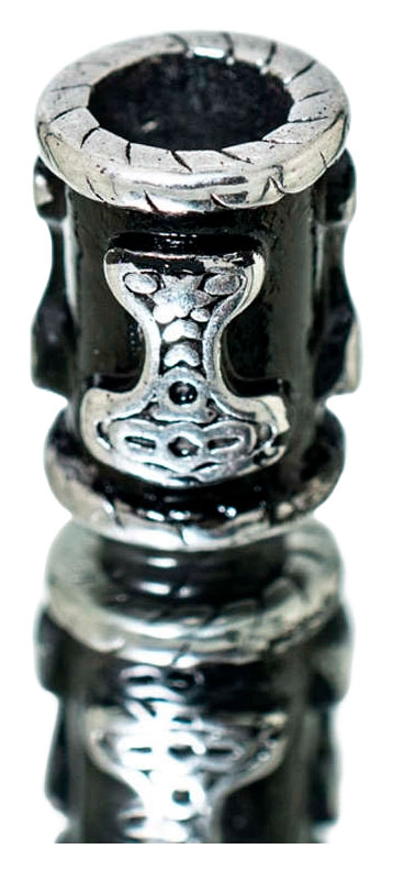 Northern Viking Jewelry Black Thor skäggsmycke NVJHE013 6mm