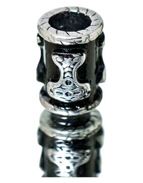 Northern Viking Jewelry Black Thor skäggsmycke NVJHE013 6mm